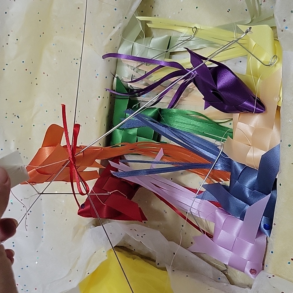 Colorful Baby Ribbon Fish Mobile Handmade - Picture 6 of 15